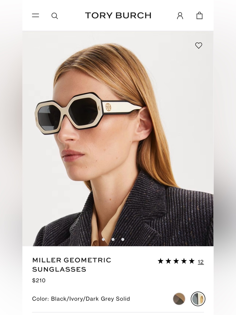 Tory Burch Miller Geometric Sunglasses